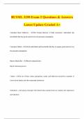 BUSML 3250 Exam 2 Questions & Answers Latest Update Graded A&plus;