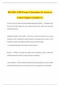 BUSML 3250 Exam 2 Questions & Answers Latest Update Graded A&plus;