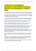 CHAPTER 36&colon; HAZARDOUS MATERIALS RESPONDER PERSONAL PROTECTIVE EQUIPMENT CORRECT 100&percnt;
