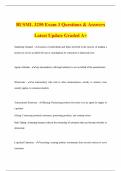 BUSML 3250 Exam 3 Questions & Answers Latest Update Graded A&plus;