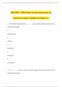 BUSML 3250 Final Exam Questions & Answers Latest Update Graded A&plus;