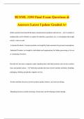 BUSML 3250 Final Exam Questions & Answers Latest Update Graded A&plus;