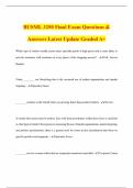 BUSML 3250 Final Exam Questions & Answers Latest Update Graded A&plus;