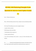 BUSML 3250 Marketing Principles Exam Questions & Answers Latest Update Graded A&plus;