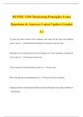 BUSML 3250 Marketing Principles Exam Questions & Answers Latest Update Graded A&plus;