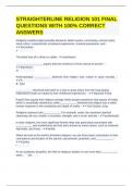 STRAIGHTERLINE RELIGION 101 FINAL QUESTIONS WITH 100&percnt; CORRECT ANSWERS