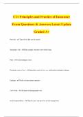 C11 Principles and Practice of Insurance Exam Questions & Answers Latest Update Graded A&plus;