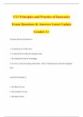 C11 Principles and Practice of Insurance Exam Questions & Answers Latest Update Graded A&plus;