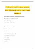 C11 Principles and Practice of Insurance Exam Questions & Answers Latest Update Graded A&plus;