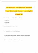 C11 Principles and Practice of Insurance Exam Questions & Answers Latest Update Graded A&plus;