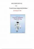 Solutions Manual for Control Systems Engineering 8th Edition by Norman S&period; Nise&comma; All Chapters 