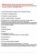 MN568 Final Exam Study Guide with Answers Neurology & Advanced Practice Nursing Review exam questions and answers new and verified A&plus; tips MUST SEE&excl;&excl;&excl;&excl;&period;pdf