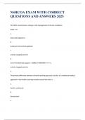 NSHCOA EXAM WITH CORRECT QUESTIONS AND ANSWERS 2025