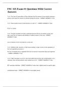 FSC 325 Exam -1 Questions With Correct Answers