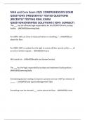 NHA and Core Exam 2025 COMPREHENSIVE EXAM QUESTIONS &vert;FREQUENTLY TESTED QUESTIONS &vert;RECENTLY TESTING REAL EXAM QUESTIONS&vert;VERIFIED SOLUTIONS &lpar;100&percnt; CORRECT&rpar;