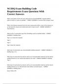 NCIDQ Exam Building Code Requirements Exam Questions With Correct Answers