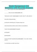 Media Management 424 Questions with Accurate Answers