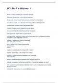UCI Bio 93- Midterm 1 Questions and Answers 100&percnt; Correct