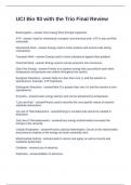 UCI Bio 93 with the Trio Final Review Questions and Answers &vert;Correct
