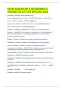 EEOB 2520 EXAM 1 QUESTIONS & ANSWERS&vert;&vert; LATEST UPDATE 2025