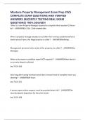 Montana Property Management Exam Prep 2025 COMPLETE EXAM QUESTIONS AND VERIFIED ANSWERS &vert;RECENTLY TESTING REAL EXAM QUESTIONS&vert; 100&percnt; SOLVED&excl;&excl;