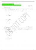 Walden University &ndash; NRNP 6635 &ndash; Midterm Exam 2021 &ndash; Latest Questions and All Correct Answers Study Guide