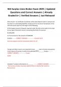 WA Surplus Lines Broker Exam 2025 &vert; Updated Questions and Correct Answers &vert; Already Graded A&plus; &vert; Verified Answers &vert; Just Released