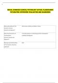 SOCIAL SCINECES CLINICAL PSYCHILOGY ACTAUL FLASHSCARDS  PSYCHIATRIC INTERVIEW&colon; EVALUATION AND DIAGNOSIS
