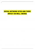 Social Network Sites and Their Impact on Well-Being Flashcards&period;