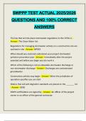 SWPPP TEST ACTUAL 2025&sol;2026 QUESTIONS AND 100&percnt; CORRECT ANSWERS