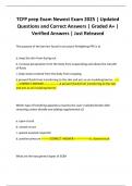 TCFP prep Exam Newest Exam 2025 &vert; Updated Questions and Correct Answers &vert; Graded A&plus; &vert; Verified Answers &vert; Just Released