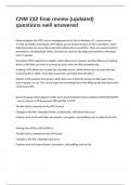 CNM 232 final review &lpar;updated&rpar; questions well answered