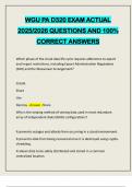 WGU PA D320 EXAM ACTUAL 2025&sol;2026 QUESTIONS AND 100&percnt; CORRECT ANSWERS