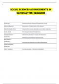 Advancements in Satisfaction Research Flashcards