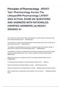 RN Pharmacology LATEST 2024 ACTUAL EXAM 242 QUESTIONS AND ANSWERS WITH RATIONALES &lpar;VERIFIED ANSWERS&rpar; &vert;ALREADY GRADED A&plus;