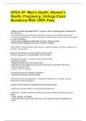 APEA 3P&colon; Men's Health&comma; Women's Health&comma; Pregnancy&comma; Urology Exam Questions With 100&percnt; Pass
