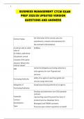 BUSINESS MANAGEMENT CTCM EXAM  PREP 2025&sol;26 UPDATED VERSION   QUESTIONS AND ANSWERS