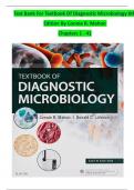TEST BANK For Textbook Of Diagnostic Microbiology&comma; 6th Edition By Connie R&period; Mahon&comma; Verified Chapters 1 - 41&comma; Complete Newest Version