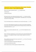 Independent Study Financial Management Data Loading &vert; Questions with Correct Answers &vert; Latest Update 2025&sol;2026