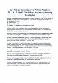 ATI RN Comprehensive Online Practice 2019 A&comma; B 100&percnt; Confident Answers Already Graded A
