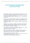 EVOLVE HESI FUNDAMENTALS PRACTICE EXAM