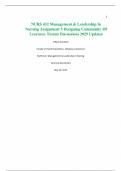 NURS 432 Management & Leadership In Nursing Assignment 5 Designing Community Of Learners- Forum Discussions 2025 Updates