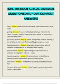 IDRL 308 EXAM ACTUAL 2025&sol;2026 QUESTIONS AND 100&percnt; CORRECT ANSWERS