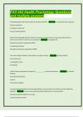 PSY-352 Health Psychology Questions and multiple answers