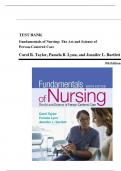 Test Bank - Fundamentals of Nursing&colon; The Art and Science of Person-Centered Care&comma; 9th Edition &lpar;Taylor&comma; 2019&rpar;&comma; Chapter 1-46 &vert; All Chapters