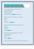 PSY 352 - Quiz 2 Study Guide questions and correct answers