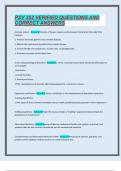 PSY 352 VERIFIED QUESTIONS AND CORRECT ANSWERS