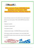 PTA Licensure Exam &ndash; 2025&sol;2026 &vert; 150&plus; Solved Questions &vert; NPTE Prep &vert; Interventions&comma; Gait&comma; Modalities&comma; Anatomy&comma; Safety Protocols