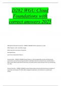 D282 WGU Cloud Foundations with correct answers 2025