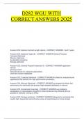 D282 WGU WITH CORRECT ANSWERS 2O25